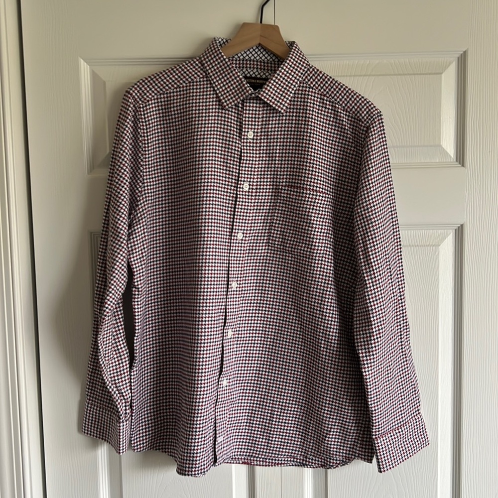 Mens Johnston & Murphy long sleeve button front shirt